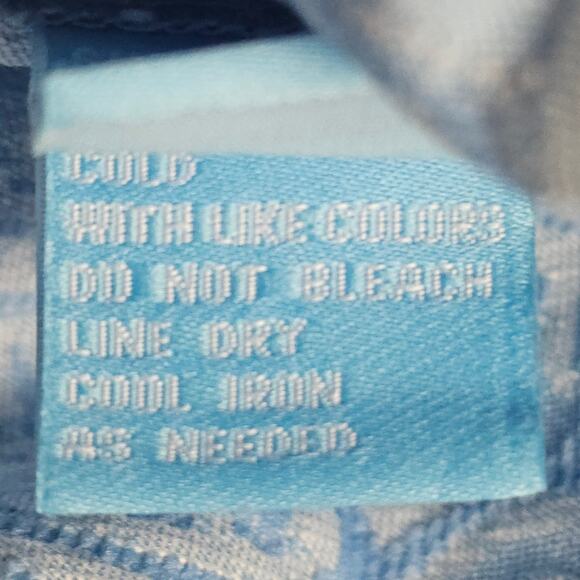 J McLaughlin Pants Womens Size 10 Blue White Jacquard Stretch Casual Career - Picture 11 of 14